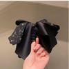 Elegant Floral Satin Bow Ponytail Clip: 2025 Korean Style Black Claw for Enhanced Hair Volume