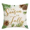 Christmas Pillowcase  Tree Print Peach Skin  Sofa Car Office Seat Ornaments Bedroom Room Home Decoration