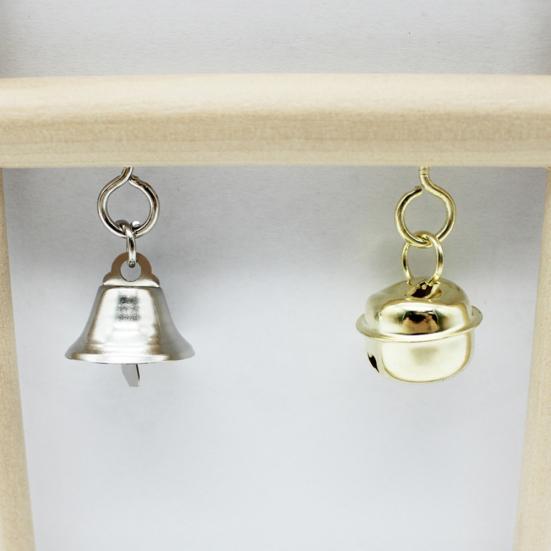 Pet Bird Parrot Wood Bell Stand Holder Hanging Swing Cage Molar Play Chew Toy