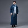 Men's Cotton-Padded Chinese-Style Long Jacket - Autumn/Winter Collection, Inspired by Old Nine Gates, Long Sleeve, Warm Coat