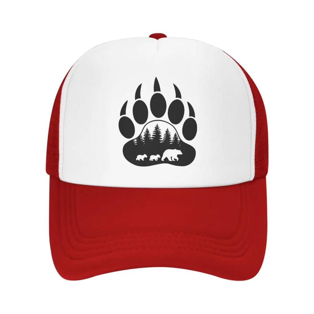 Custom Punk Unisex Animal Mama Bear Paw Trucker Hat Adult Adjustable Baseball Cap Unisex Women Hip Hop Dad Hat