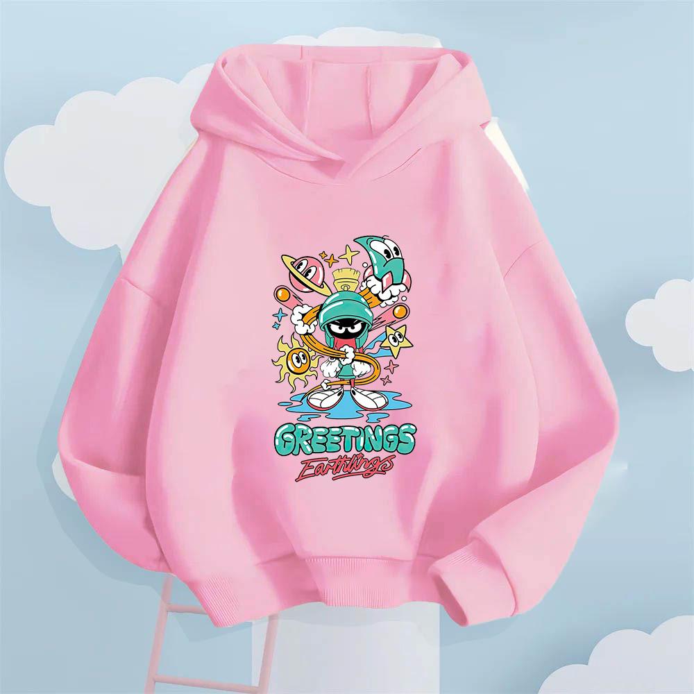 "GREETINGS" Graffiti Cartoon Printed Kids' Hoodie, Let Children Wear Personality-Filled Hip-Hop Playful Fashion Sense