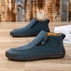 New Autumn Handmade Leather Men Boots Outdoor Design Sneakers Man Breathable Casual Leather Shoes Men Ankle Boots Fall Plus Size