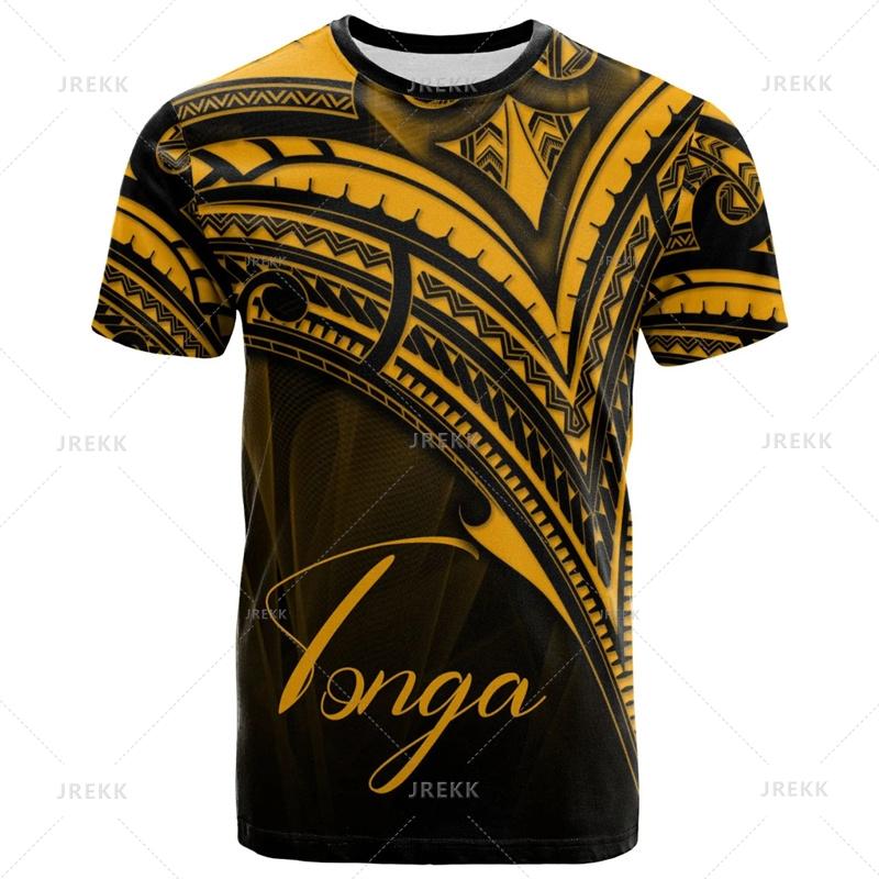 Vintage 3D The Kingdom Of Tonga Printed T Shirt Oceania Tonga National Day Graphic T-shirts Fashion Mens Clothing Tee Shirts Top