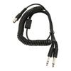 Mini XLR 5 Pin Plug to GA Dual Plugs Headset Adapter Cable for David Clark Avcomm ASA for Dual GA PJ055 PJ068 Jack
