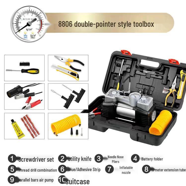 High-Power Dual Cylinder Portable Off-Road Car Tire Inflator