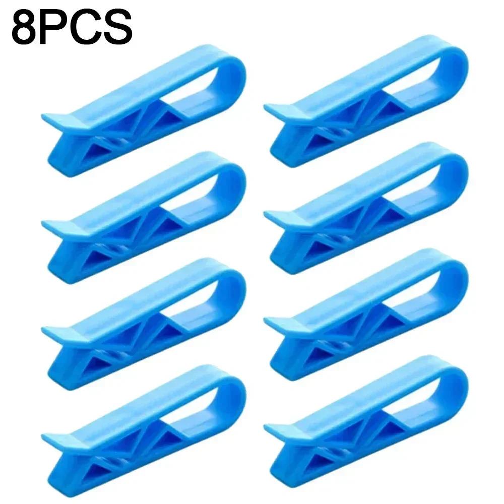 

50/20 шт. Зажимы для мусорного ведра, Зажим для фиксации мусорного пакета, Пластиковые зажимы для пакетов со снеками, Практичный противоскользящий держатель, Инструменты для хранения дома и на кухне 8PCS