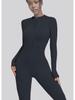 Damen Euro-Amerikanisches Yoga-Set mit Reißverschluss und langen Ärmeln: Hochintensiver Tanz- & Fitness-Jumpsuit