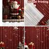 2 Stück, 2D-FLACHDRUCK Vorhänge (Ohne Stange) Weihnachtsmann Checkliste Digitaldruck auf Feiertagsvorhängen Stoffvorhänge Dekorationen