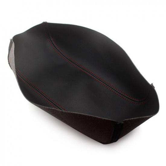 Black+Red Line Leather Armrest Center Console Lid Cover For Mazda 6 2006-2015