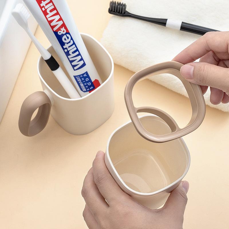 Couples' Portable Children's Toothbrush Storage Cup with Handle