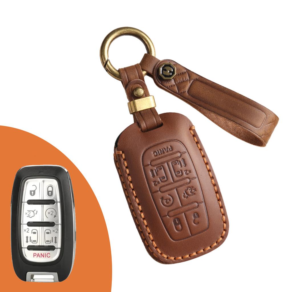 Leather Car Key Cover Is Suitable for Chrysler Dajielong Commercial Vehicle Special Leather Protective Cover