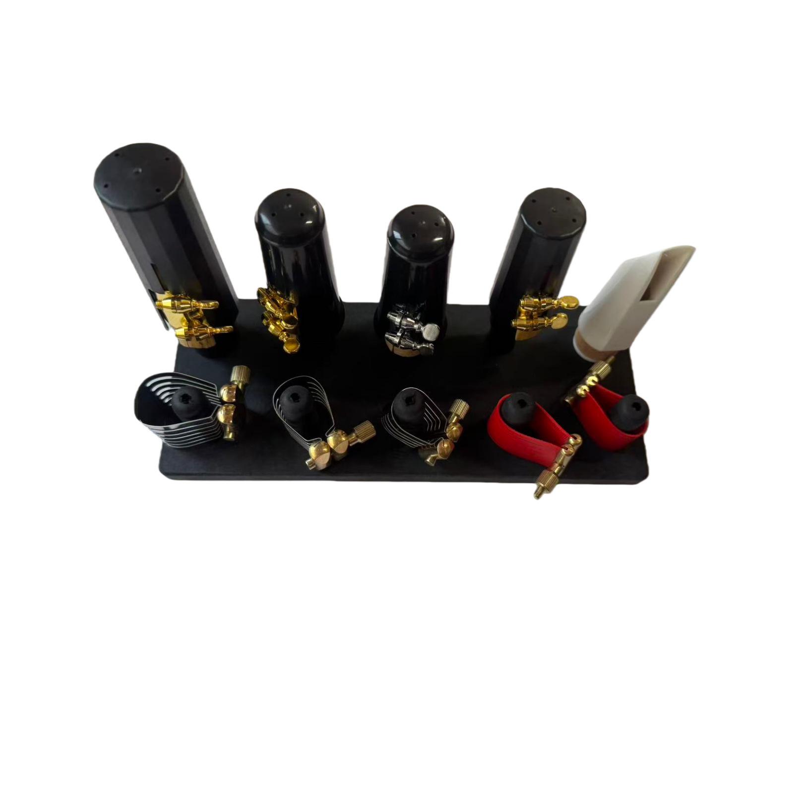 Saxophone and Clarinet Mouthpiece Display Rack for Alto, Tenor, and Soprano - Metal and Bakelite