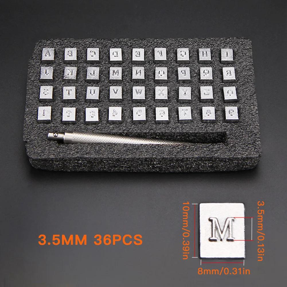

Vegetable Tanned Leather Craft Tools 36Pcs Leather Alphabet Stamp Punch Set For Daily Leatherworking And Handmade DIY Creation