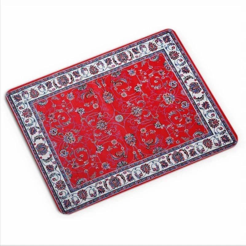 Persian Carpet Computer Laptop Mouse Pads Office Decorative Desk Mats Washable Non-Slip Rubber Desk Carpet Gaming Mat Playmat