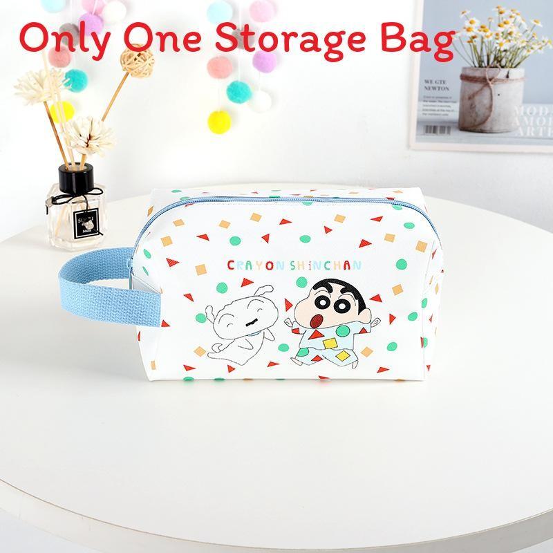Cute Cartoon Shin Chan Series Pu Stylish Makeup Bag For Students Travelers And