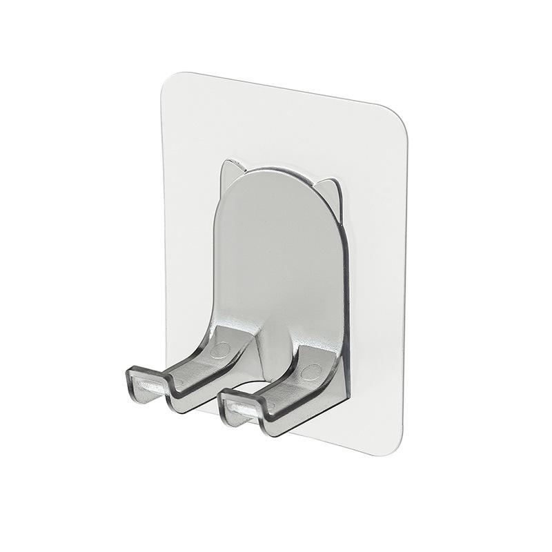 Wall-Mounted No-Punch Cutting Board Hook - Strong, Multi-functional, Traceless Adhesive for Kitchen Tools 8x7 прозрачный черный