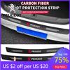 2026 Hot Car Sticker New Car Door Threshold Sticker Carbon Fiber Strip Rear Guard Scratch Protector For Peugeot 307 308 3008 207