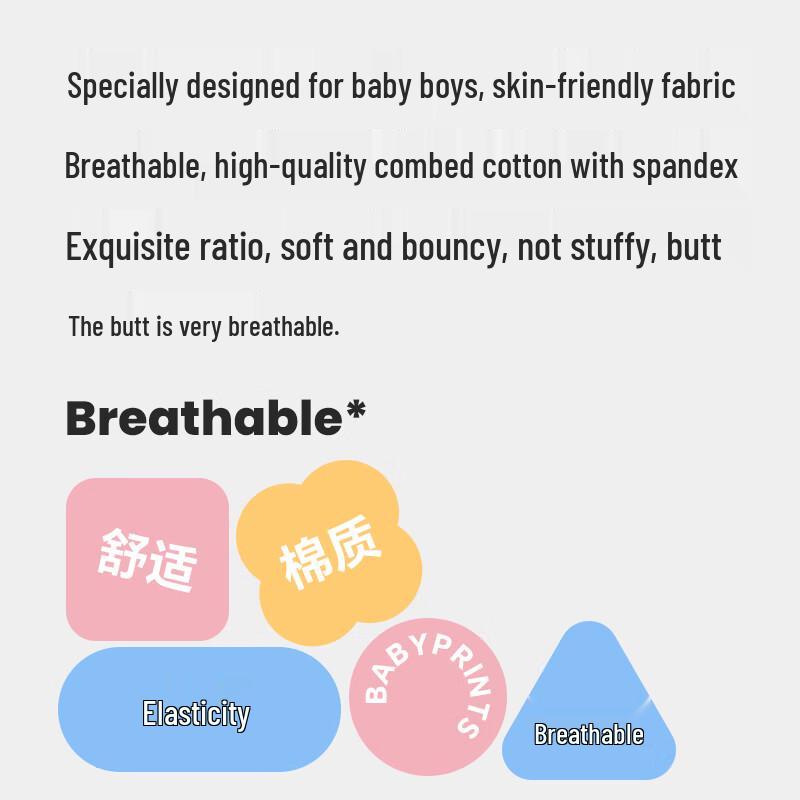 Babyprints Boys' Cotton Boxer Briefs 3-Pack