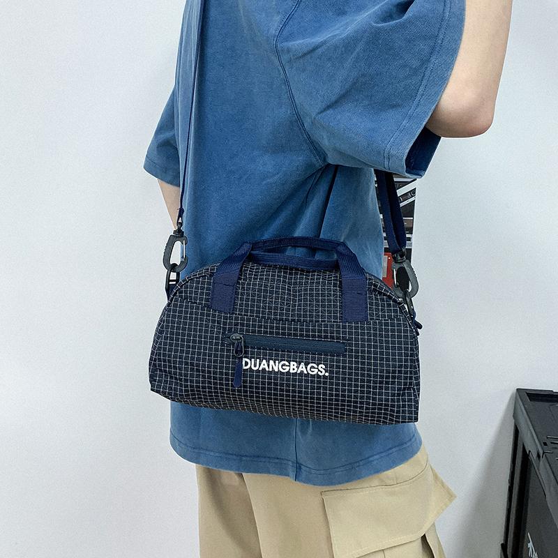Plaid Student Shoulder Bag Travel Lightweight Large Capacity Crossbody Bag