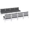 9 Piece Garden Lounge Set with Cushions Solid Pine Wood