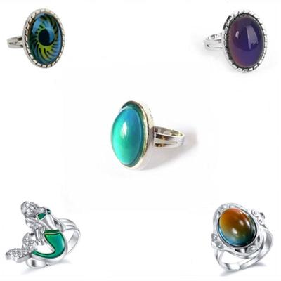 Farbwechselnder, temperaturempfindlicher Mode-Ring mit Edelstein - Ideales Geschenk für sie, Geburtstag, Kreative Neuheit