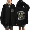 Anime Attack On Titan Printed Zip-Up Hoodie Unisex Casual Sportswear Long Sleeve Sweatshirt