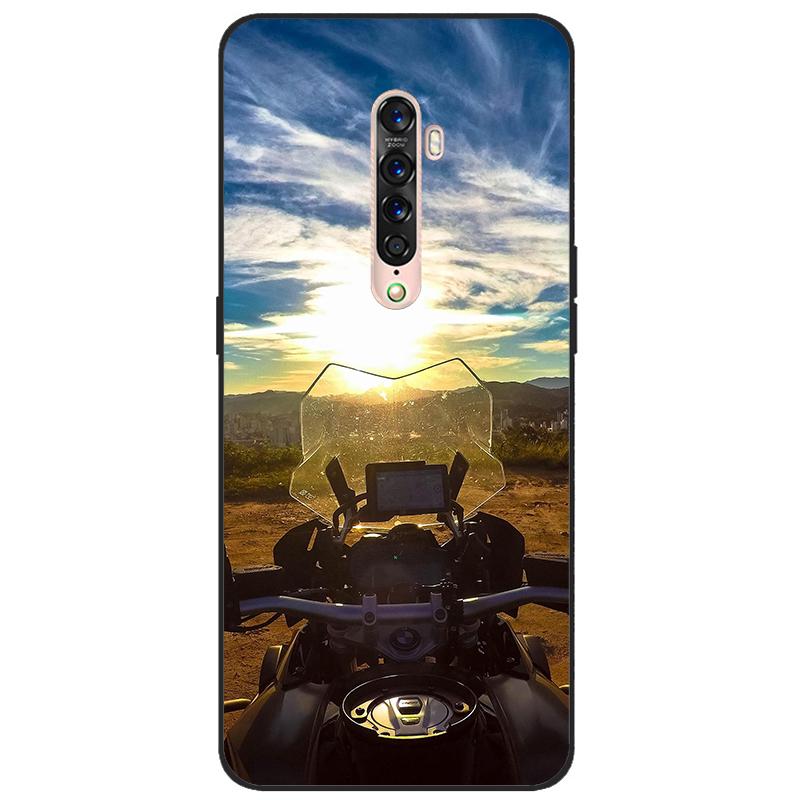 Für OPPO Reno 2 Hülle Weiches TPU-Silikon Cartoon Rückseite Handyhüllen TPU Schwarzer Stoßfänger für Hülle PCKM70, PCKT00, PCKM00, CPH1907