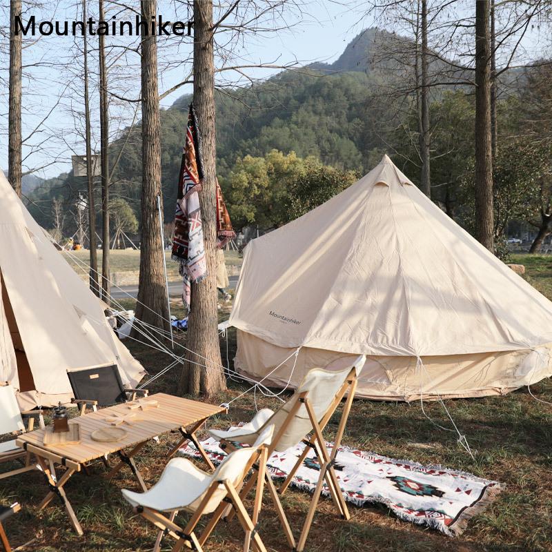 Quick-Setup Mountain Guest Mongolian Yurt Tent - Large Double-Layer Cotton, Rainproof & Sun-Protected for Outdoor Camping