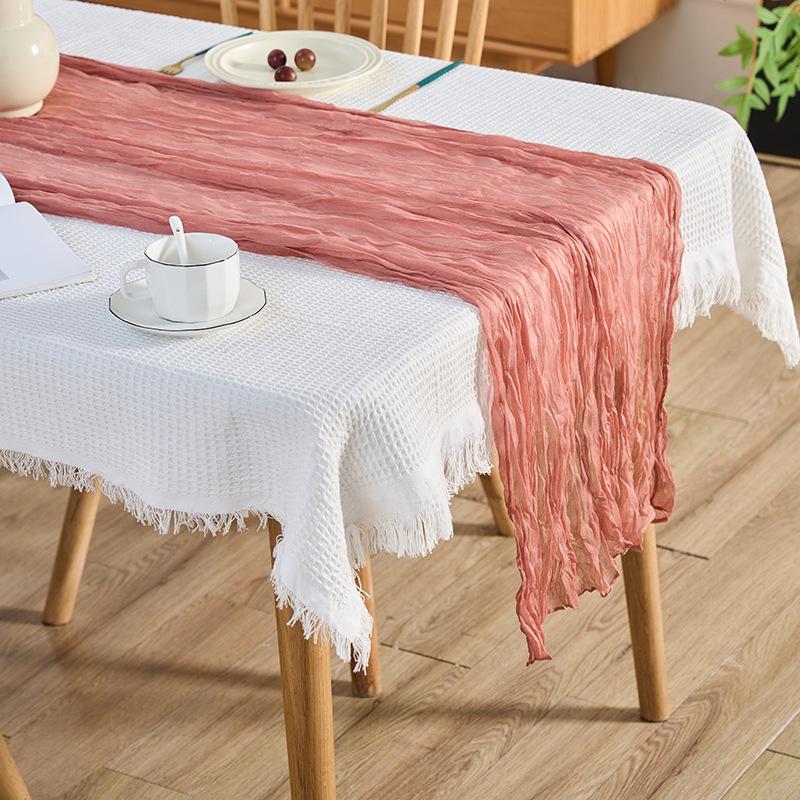 Tischläufer im Bohemian-Stil mit europäischer Borte für Hochzeiten und Partys