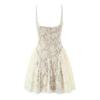 Elegant 2026 Sweet Lace Knit Camisole Dress with Retro Square Neck & Backless Design