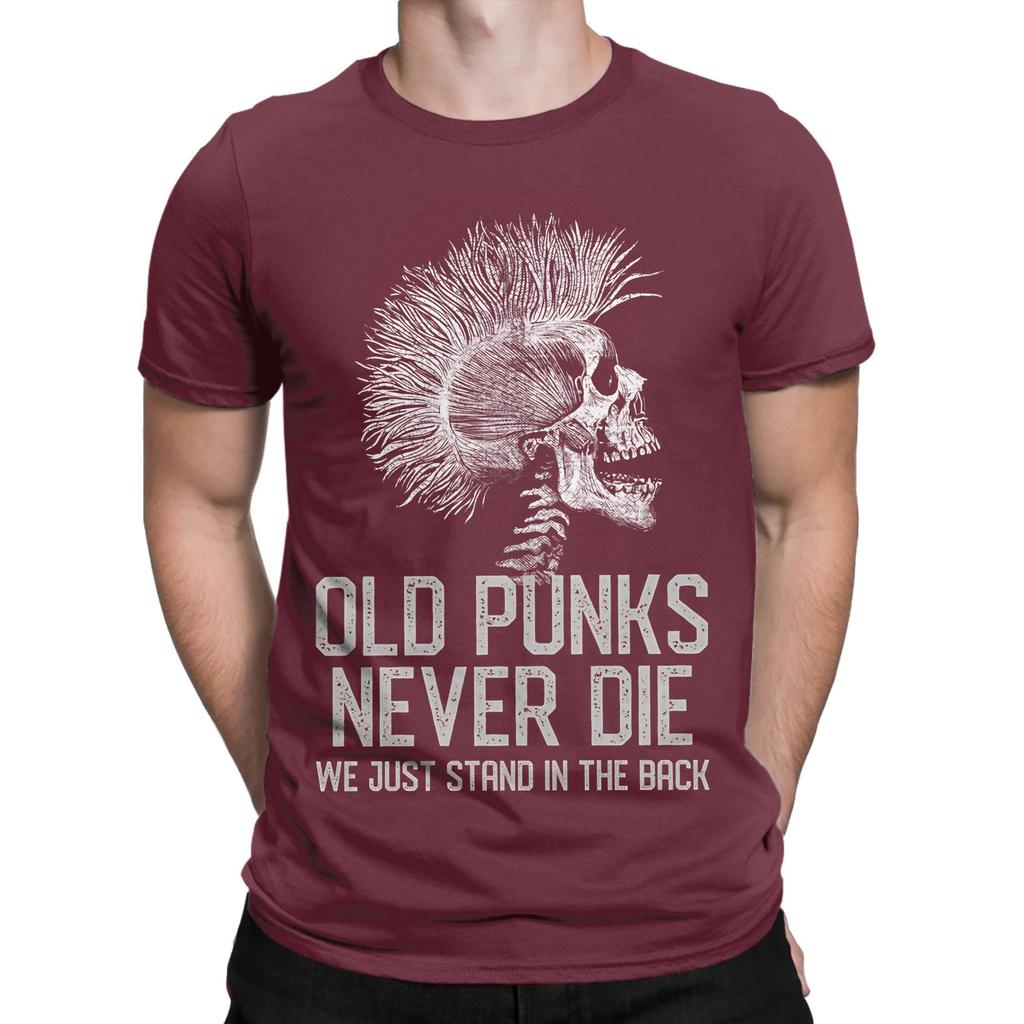 Old Punks Never Die We Just Stand in the Back Graphic 100 Cotton TShirt Old Punks Never Die Tops Tees For Unisex