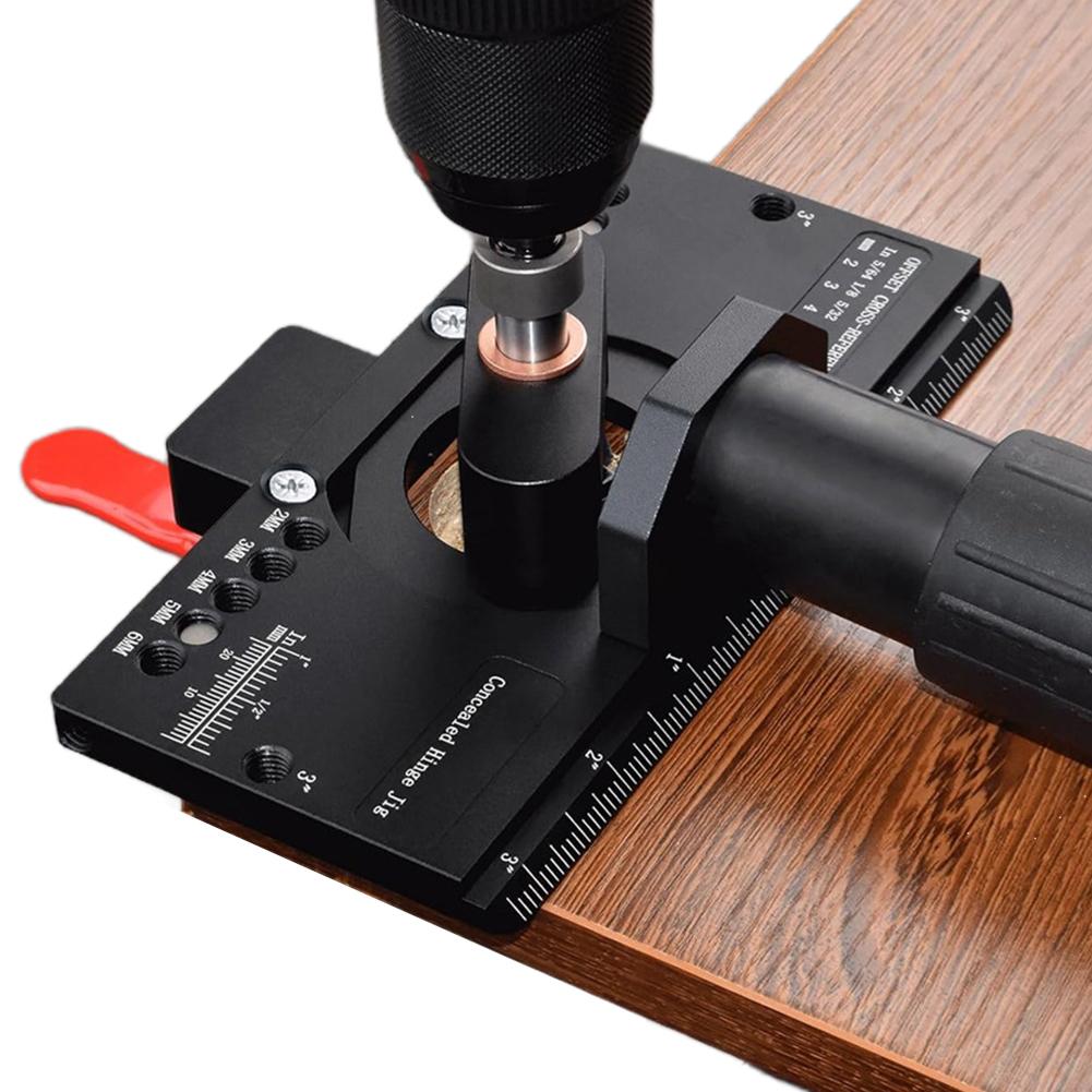 

35MM Aluminum Alloy Drill Guide Hinge Offset Cabinet Hinge Kit Hole Jig for Shelves Cabinet Wardrobe Handle China Mainland