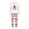 Family Matching Christmas Print Neck Long Sleeve Top and Pants Pajama Set