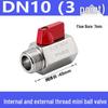 304 Stainless Steel Sanitary Mini Ball Valve, Internal/External Thread, High Pressure, 1/8"-3/4" Sizes, Open Pagoda Design