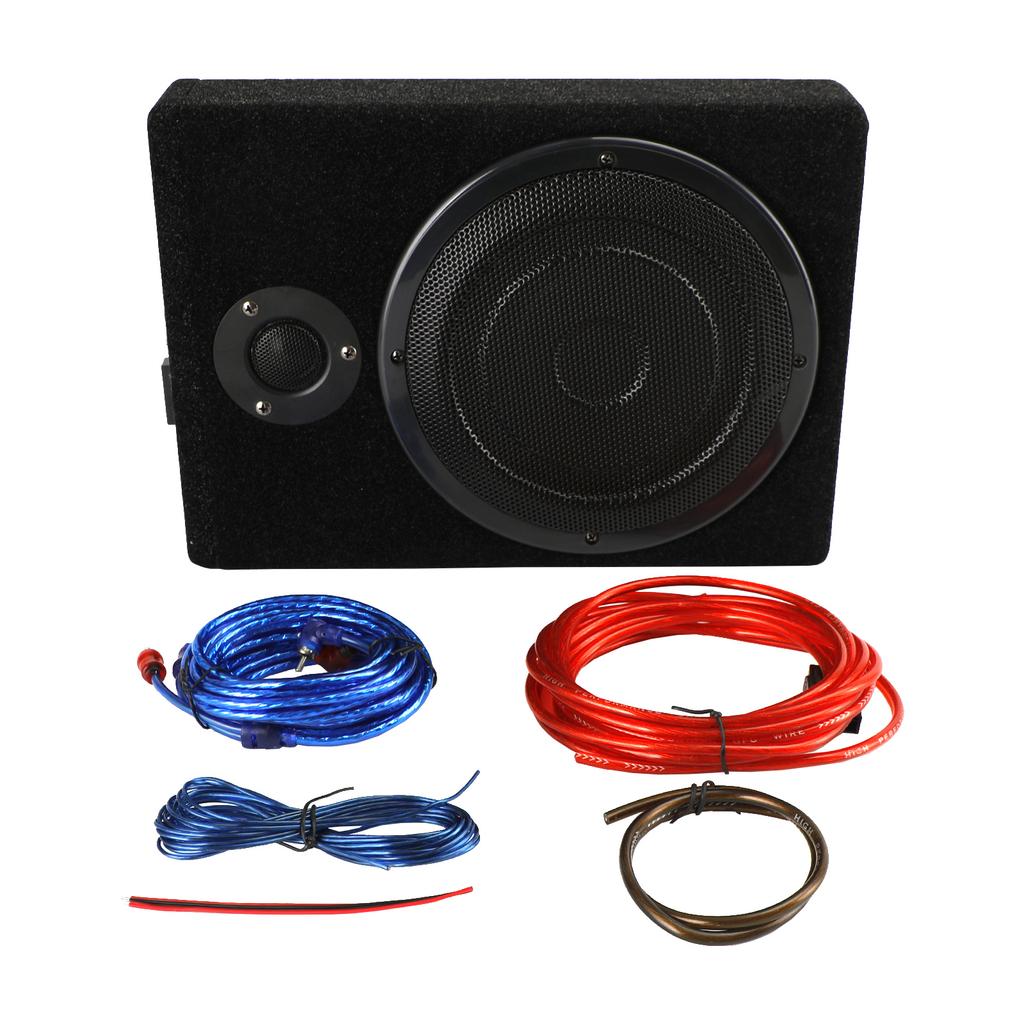 8" 600W Car Subwoofer Under-Seat Amplifier Speaker O Sub Woofer Slim Box US
