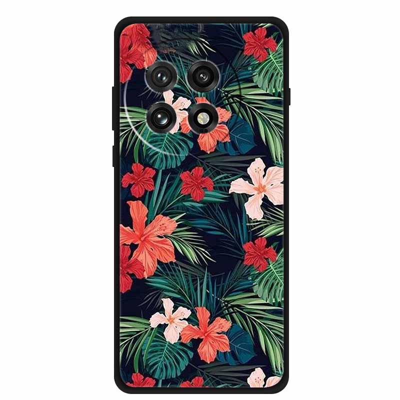 Hoesje Voor OnePlus 13R 13 R Schokbestendige Bumper Luxe Bloemenprint Zachte Siliconen Cover Voor OnePlus13R 5G Bumper 1+ 13R Telefoon Funda