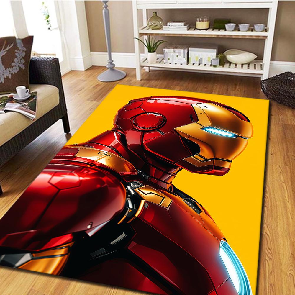 Digital Print Iron Man Carpet, Living Room Floor Mat, Bedroom Decorative Rug, Cool Movie Play Mat -HYQ32