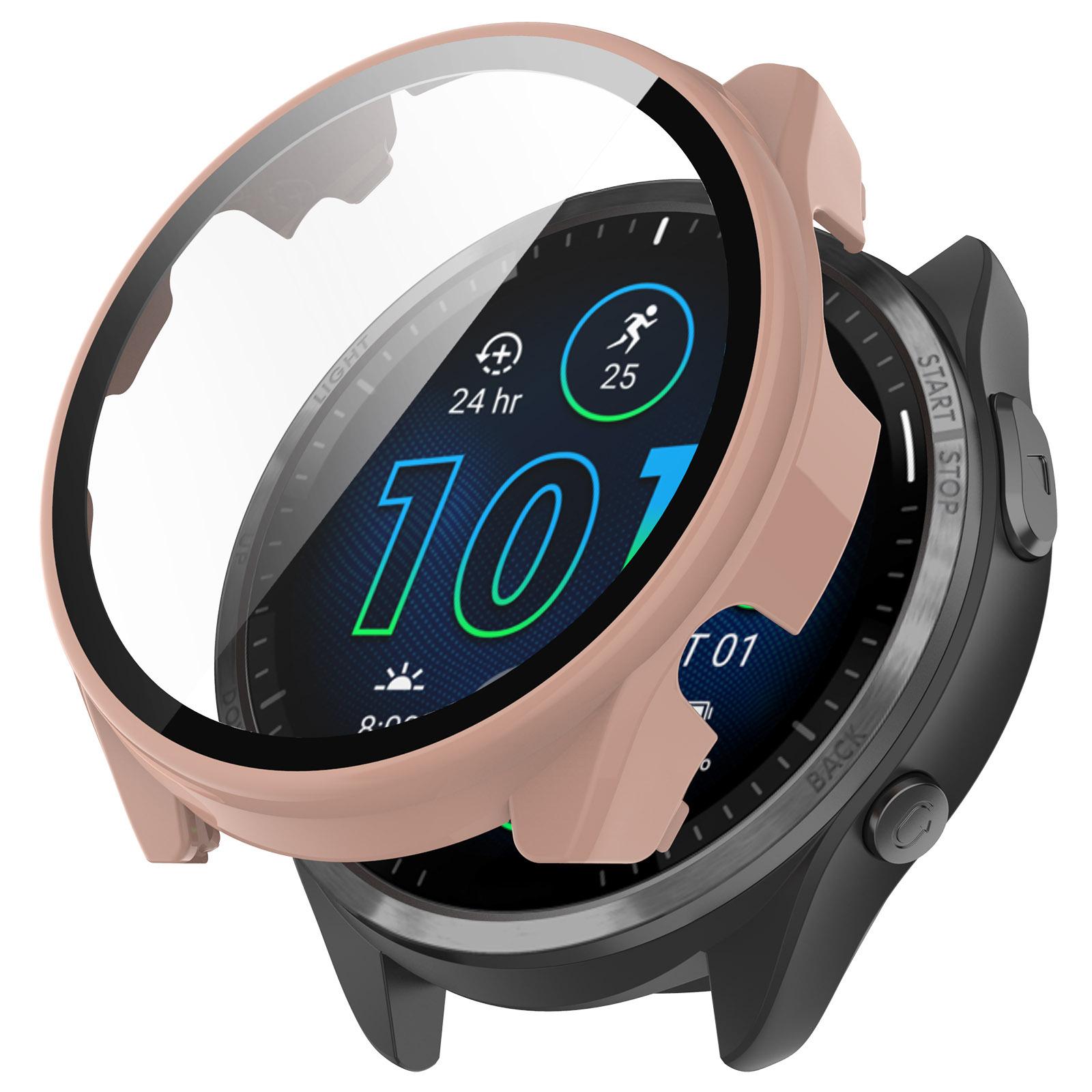Watch Full Protective Case For Garmin Forerunner 965 Smartwatch 2in1 Shell+Tempered Glass Film For Garmin Forerunner 965 Cover Forerunner 965