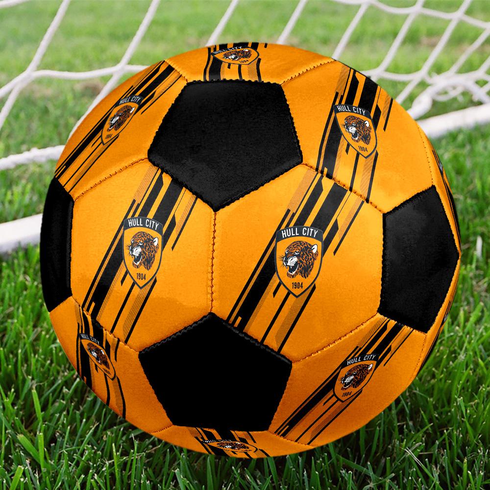 Hull City A.F.C Soccer Ball Colorful All Ages Machine Stitched PVC Competition Ready Durable High-Bounce.SIZE5