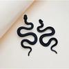 EVISPOL Sexy and Exaggerated Halloween Snake Shaped Stud Earrings for Women Fashion Gothic Personalized Trendy Girl Rock Jewelry