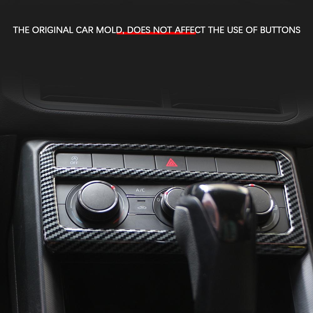 For Volkswagen VW T-Cross Tcross 2018 - 2025 Center Console AC Knob Panel Cover Decoration Sticker Trim Interior Accessories