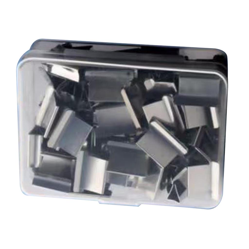 Handheld Clamp Pusher Refill Clips Stationery Binder Pusher Dispenser Clips for Fixing Test Papers Book 50Pcs Refill