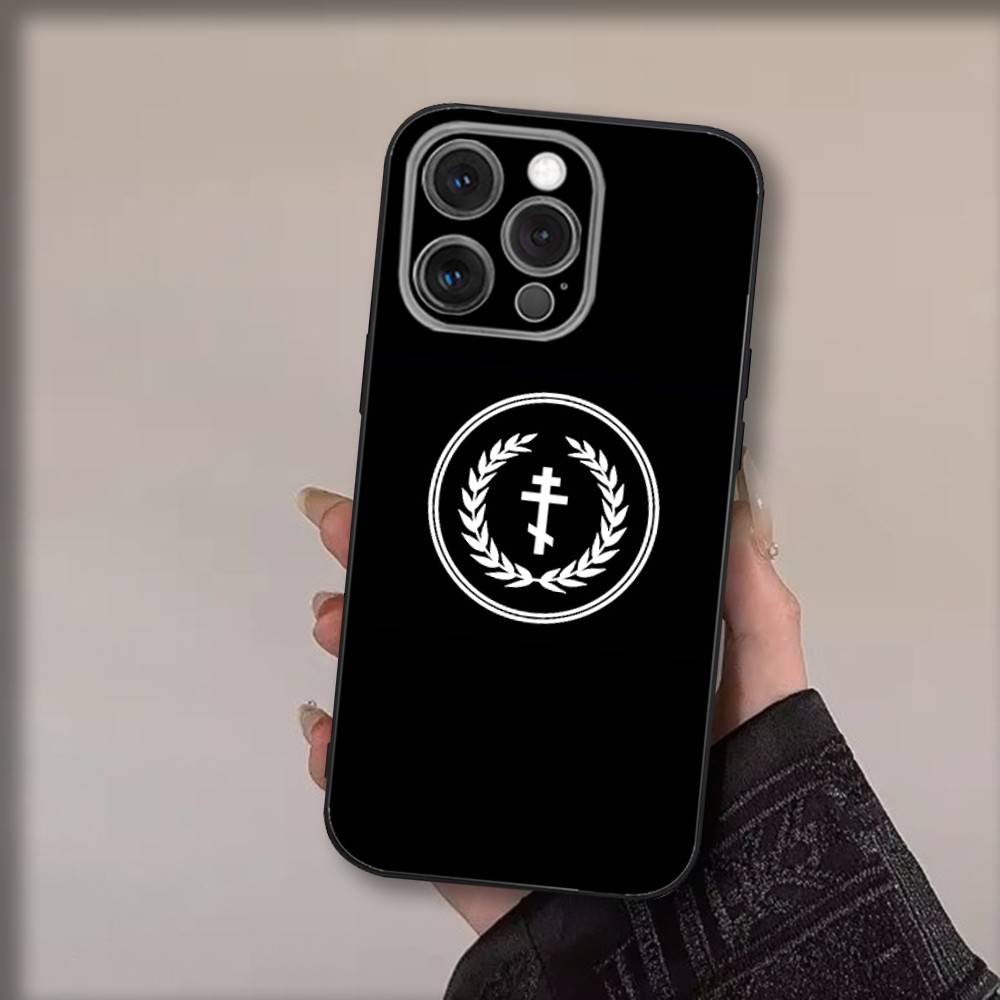 Ortodoxní křesťané Pouzdro na telefon Pro iPhone 17,16,15,14,13,12,11,Pro,Max,Plus,Air,X,XS,XR,SE,8,7,Mini,Měkké Černé Funda