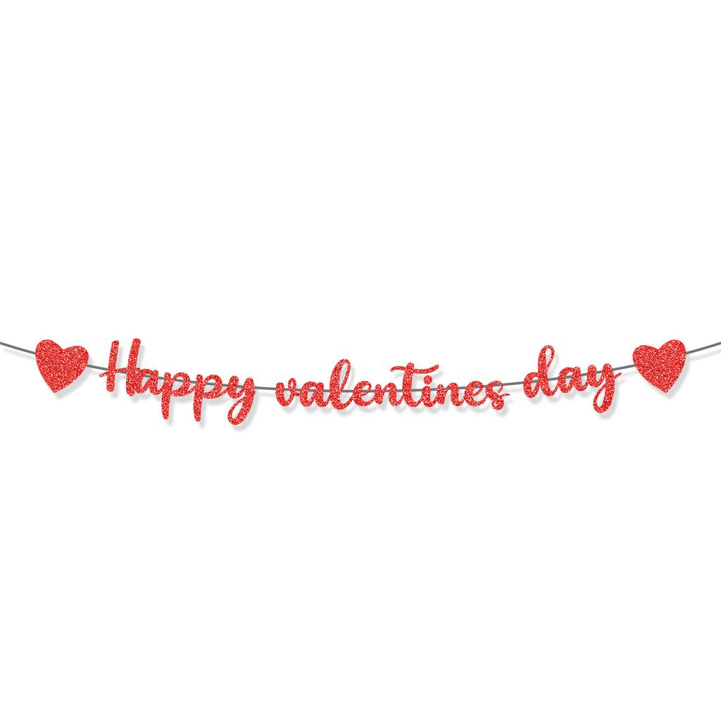 Valentine'S Day Theme Party Wedding Memorial Wedding Wedding Room Decoration Happy Valentine'S Day Flag