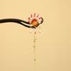 Red Wooden Hair Stick Tassel Hanfu Hairpin Classical New Chinese Style Hair Clip  Bridal