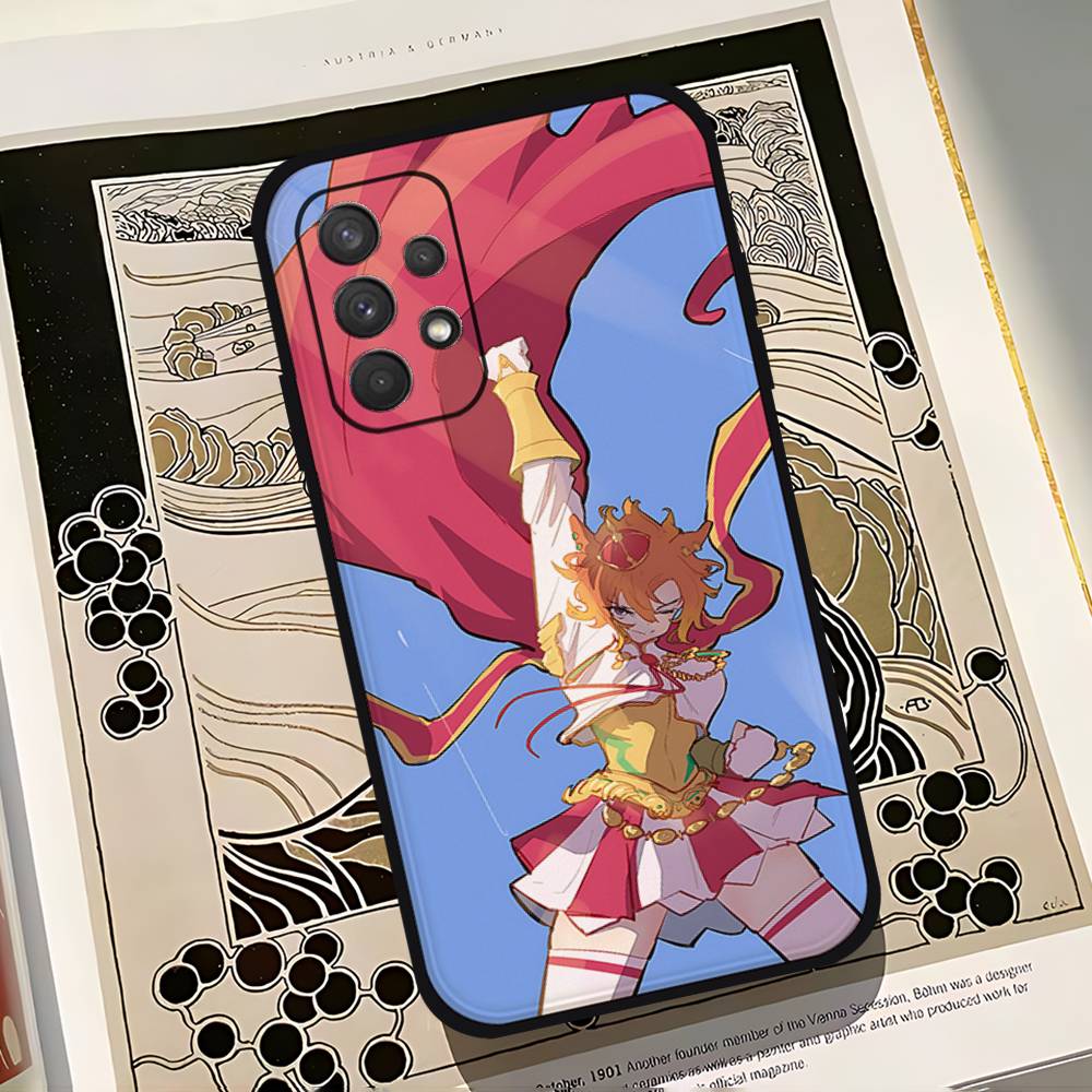 Anime U-Umamusume Pretty Derby Phone Case For Samsung Galaxy S25 S24 S23 S22 S21 FE Plus Ultra A13 A20 A32 A70 Black Cover