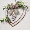 Rustic Wall Hanging Sign Romantic Home Wooden Wreath Creative Heart Wall Decor  Home Decor