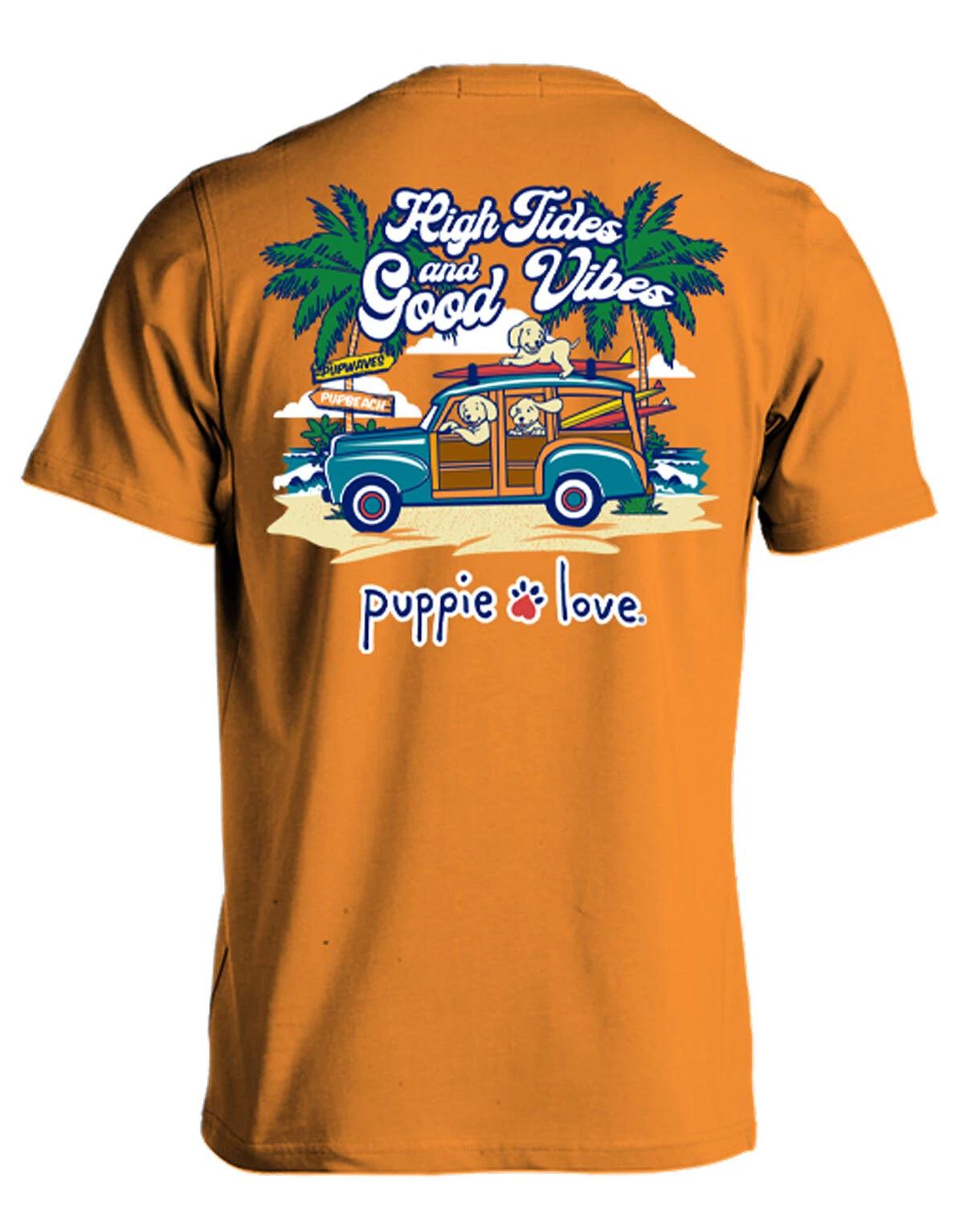 New PUPPIE LOVE HIGH TIDES AND GOOD VIBES T Shirt M