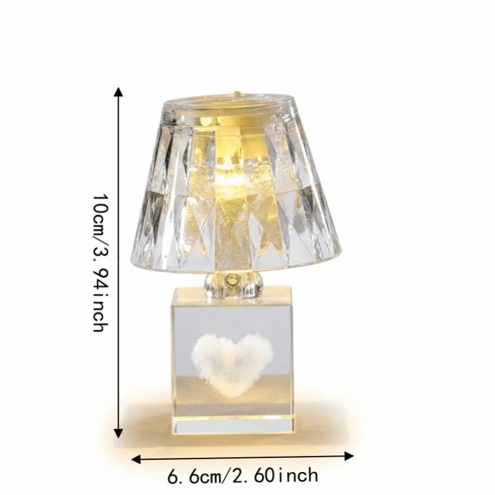 LED Modern Crystal Table Lamp Acrylic Bedside Night Light Creative Crystal Desk Lamp Home